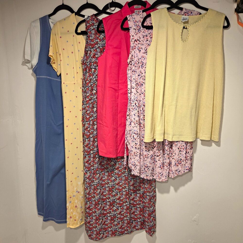 Vintage 90s Maternity Clothes Bundle Dress Top Romper Large Take Nine Motherhood